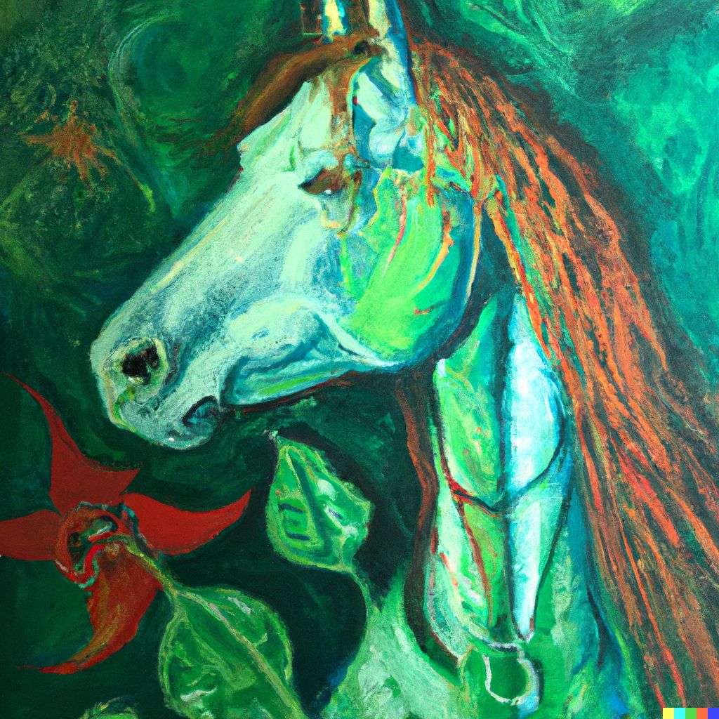 a horse, painting by Amanda Sage